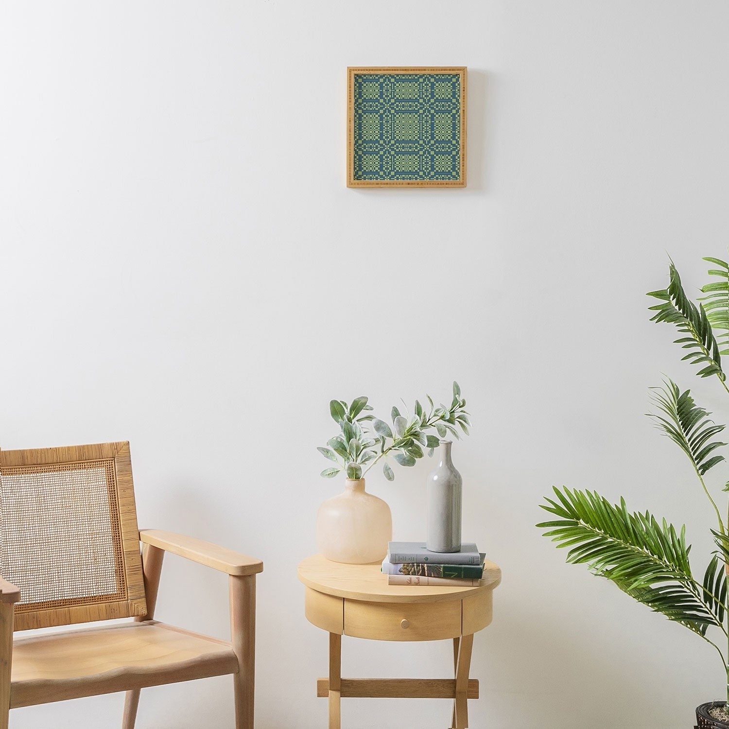 Marta Barragan Camarasa Nostalgic Grid Design Framed Wall Art