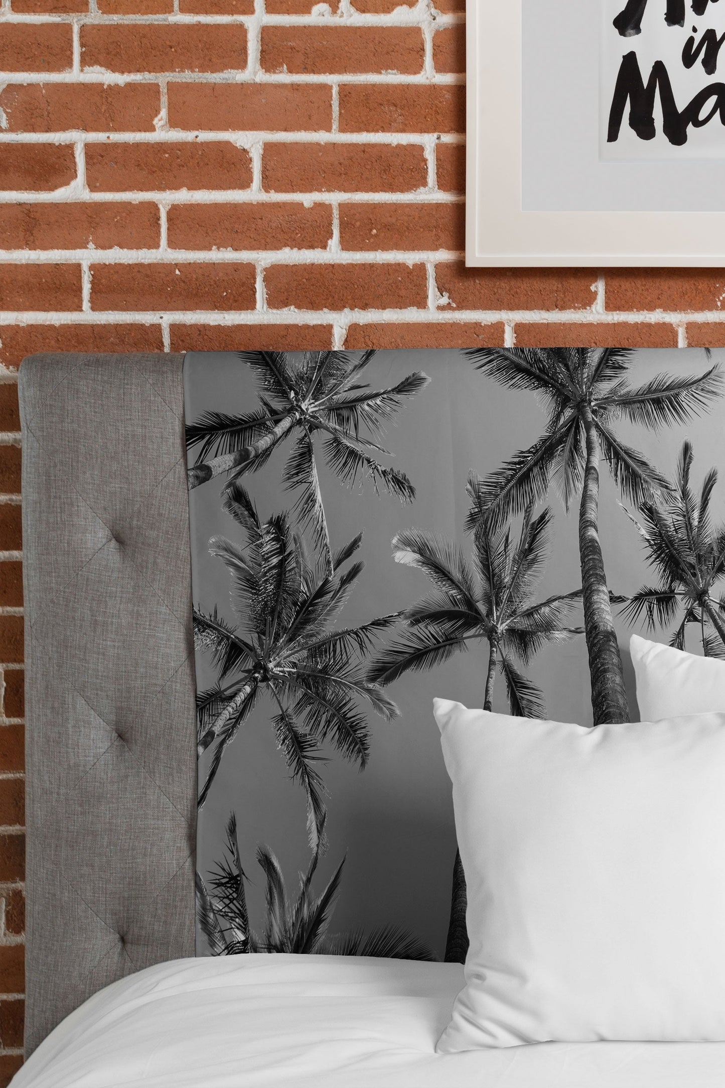 Bree Madden BW Palms Tapestry