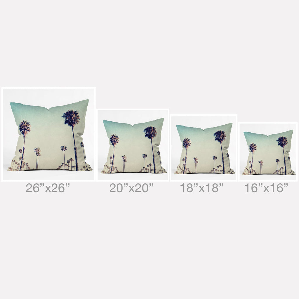 Bree Madden California Palm Trees Outdoor Throw Pillow