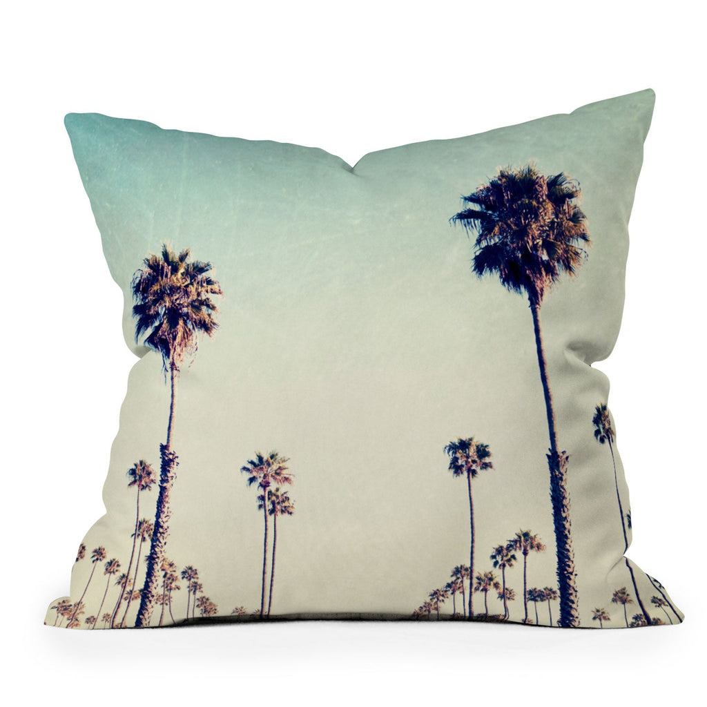 Bree Madden California Palm Trees Outdoor Throw Pillow