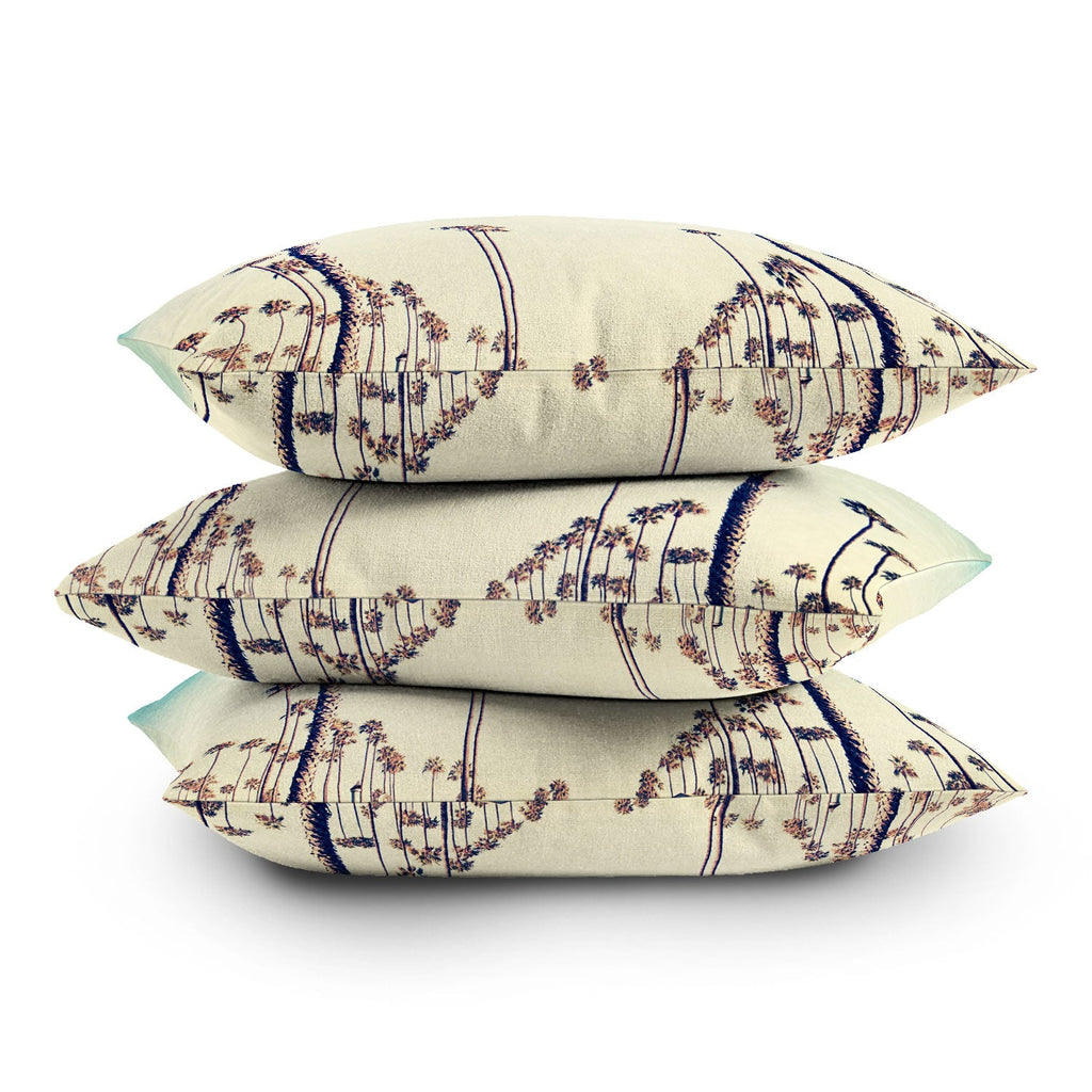 Bree Madden California Palm Trees Outdoor Throw Pillow