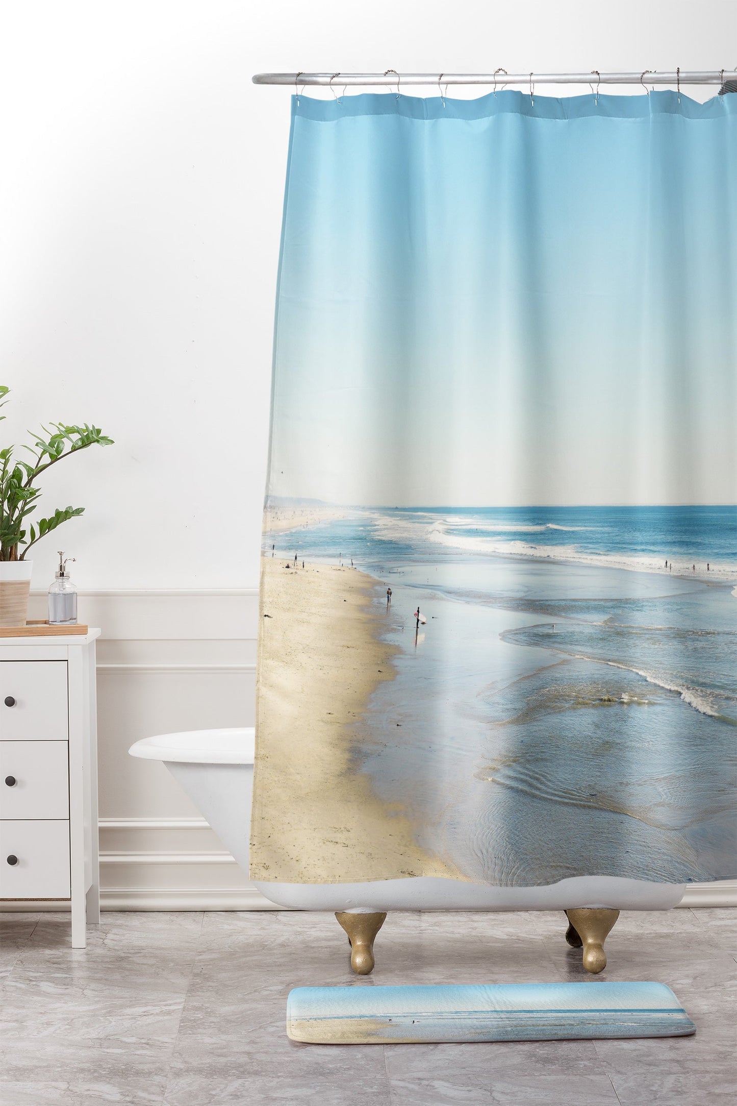 Bree Madden Huntington Beach Shower Curtain And Mat