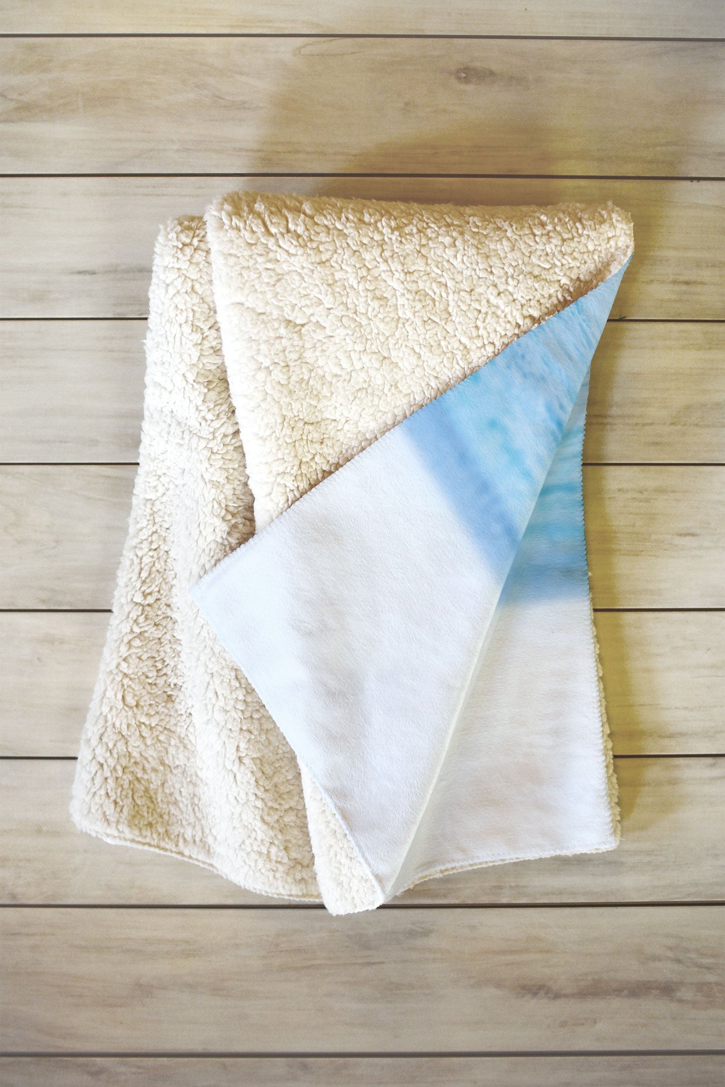 Bree Madden Pale Blue Sea Fleece Throw Blanket
