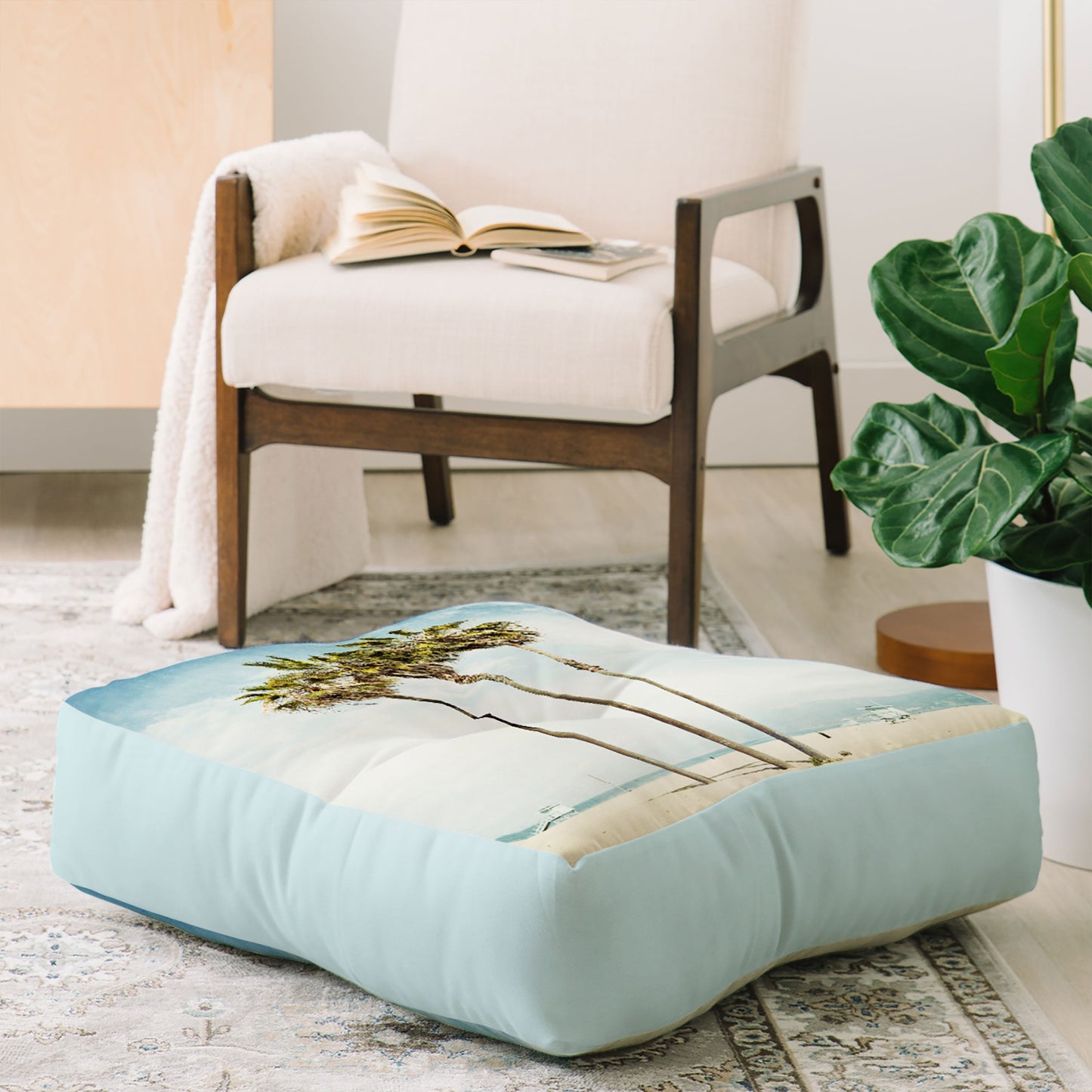 Bree Madden Venice Beach Palms Floor Pillow Square