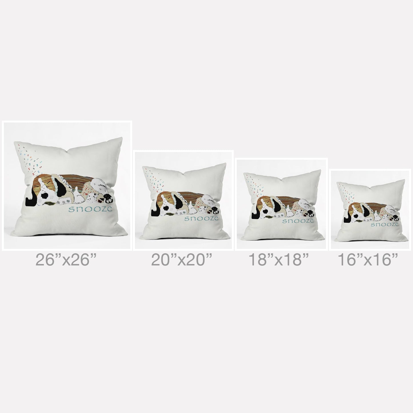 Brian Buckley Snooze Dog Throw Pillow