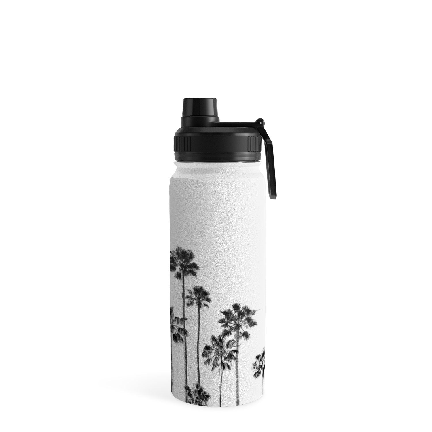 Gal Design Black And White Palms Water Bottle