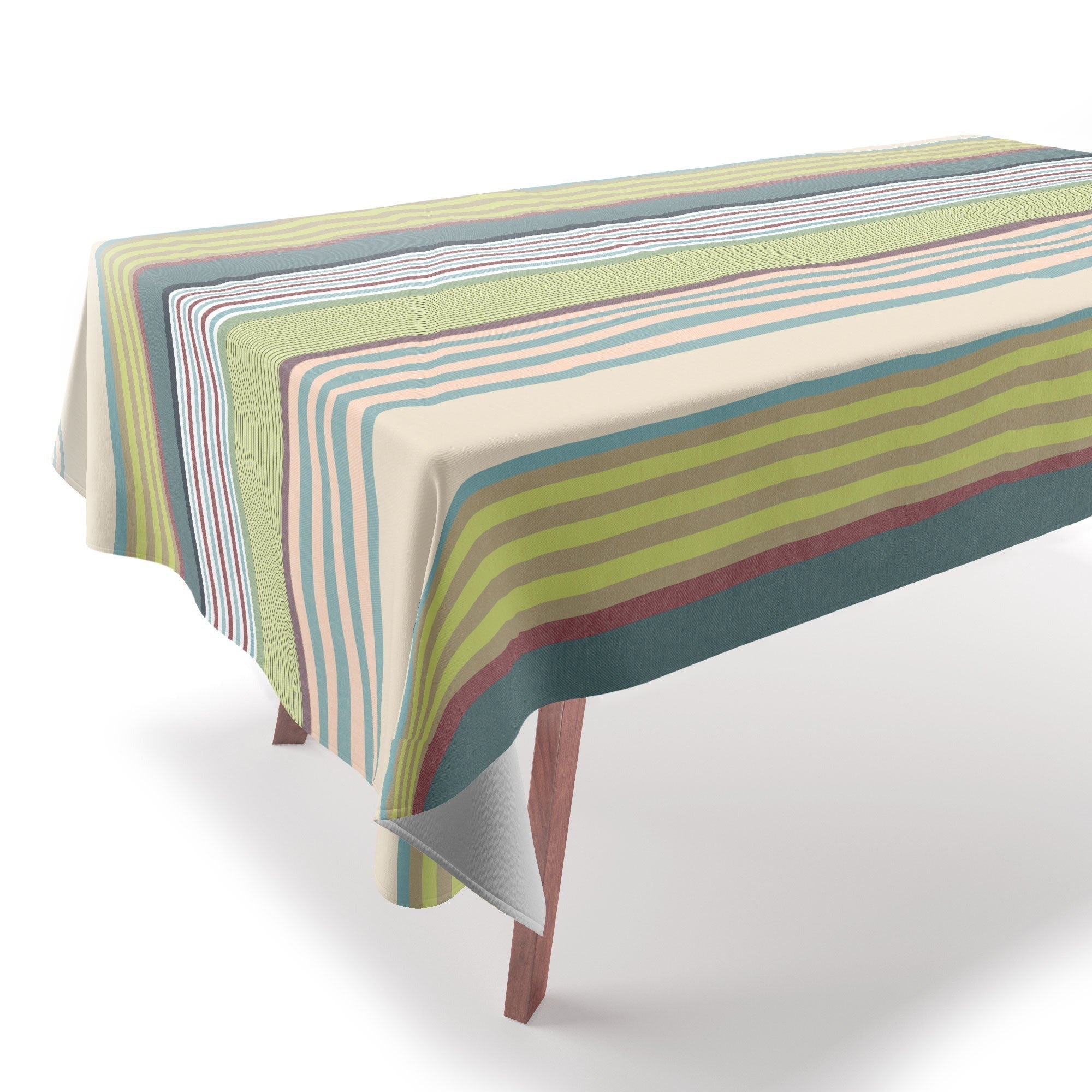 Marta Barragan Camarasa Colorful Stripe Delight Tablecloth