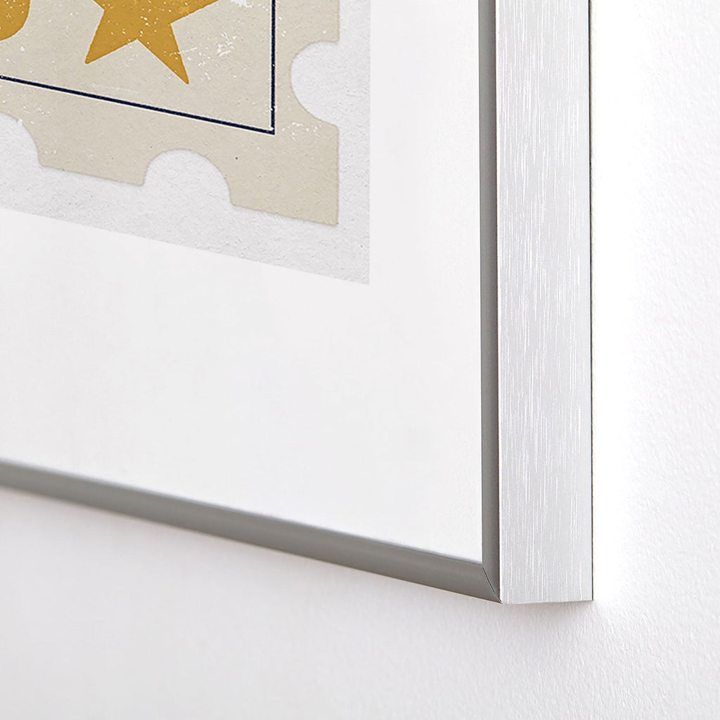 DENY Designs USA Stamp Metal Framed Art Print