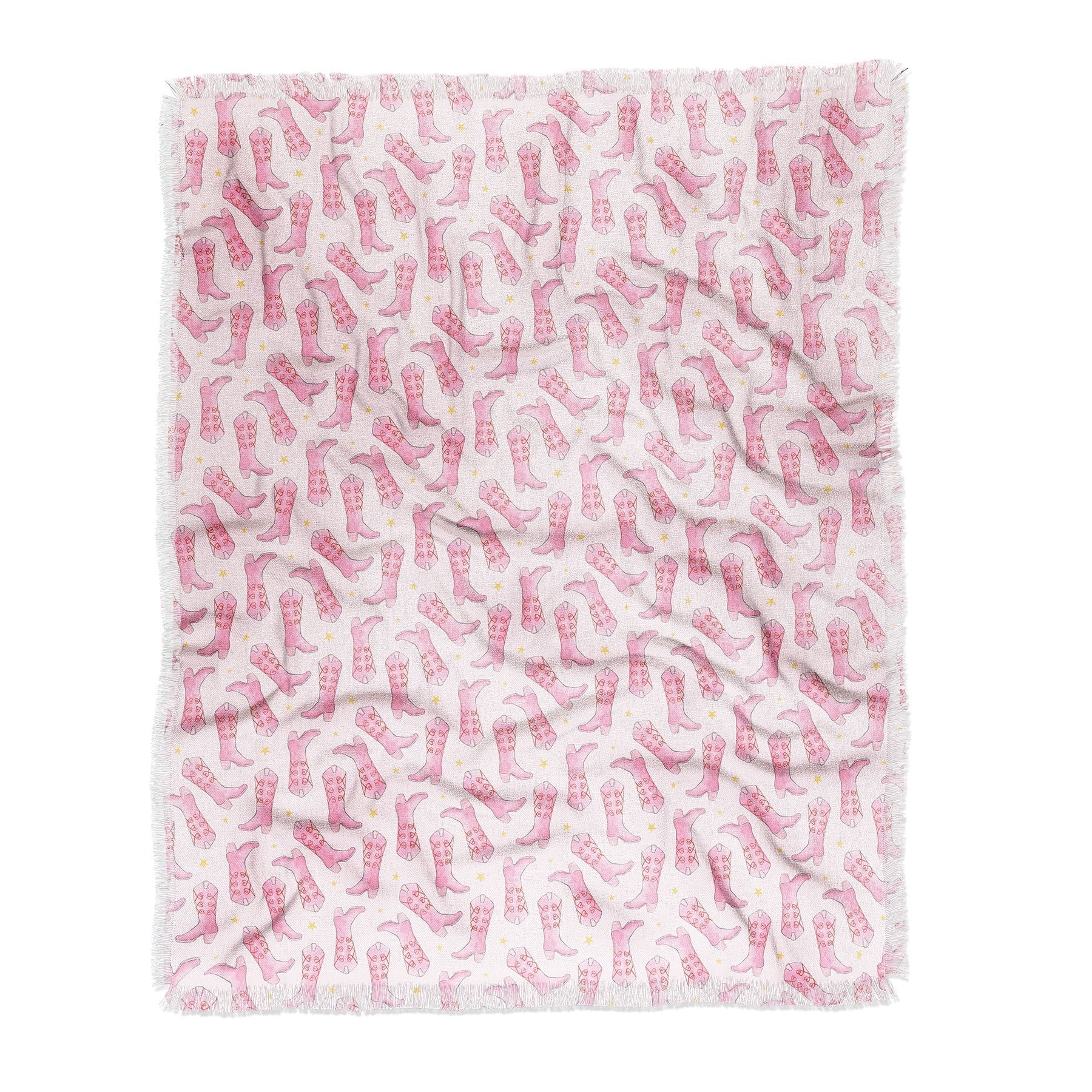 Love_Ryming Stars and Boots Throw Blanket