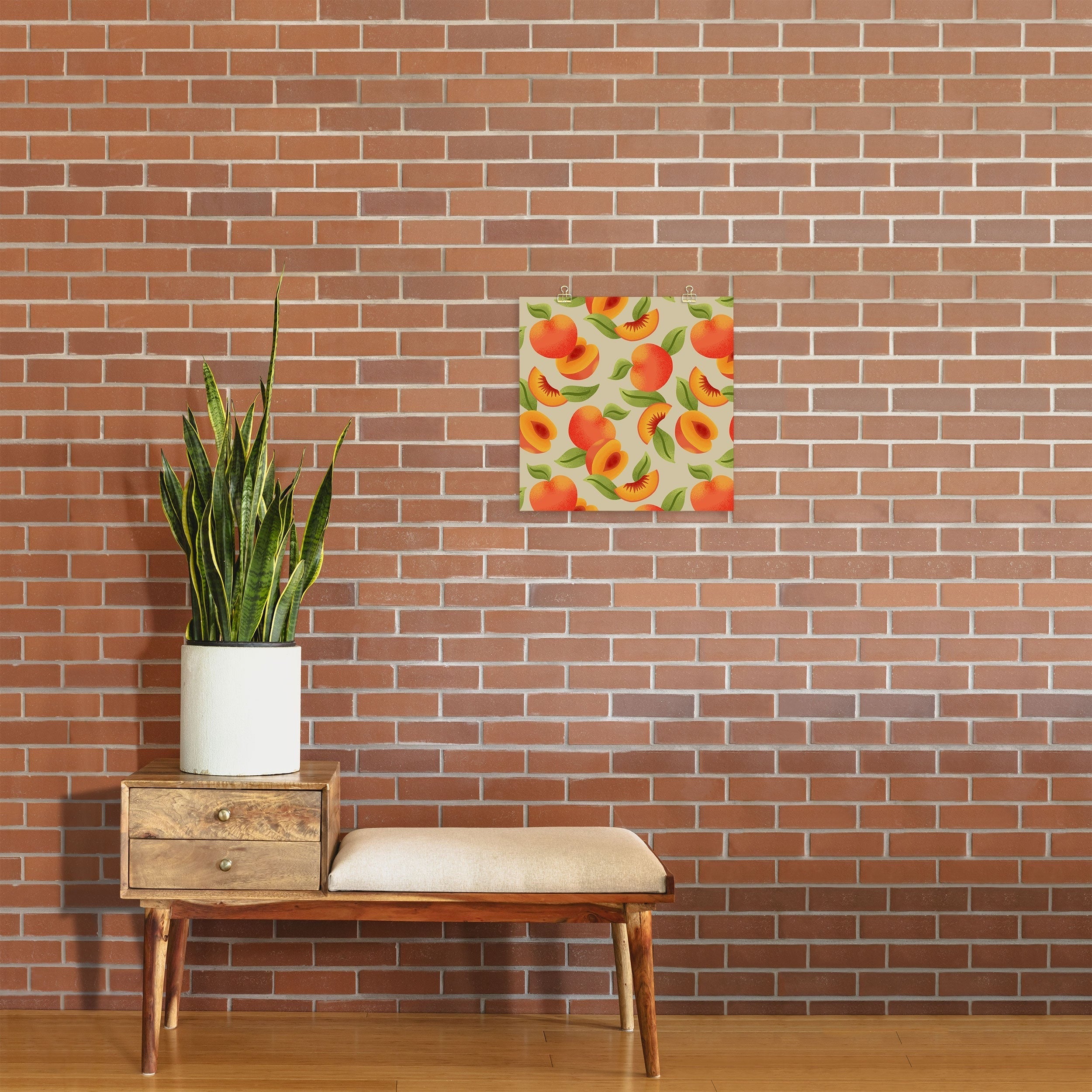 Jessica Molina Peach Pattern Art Print