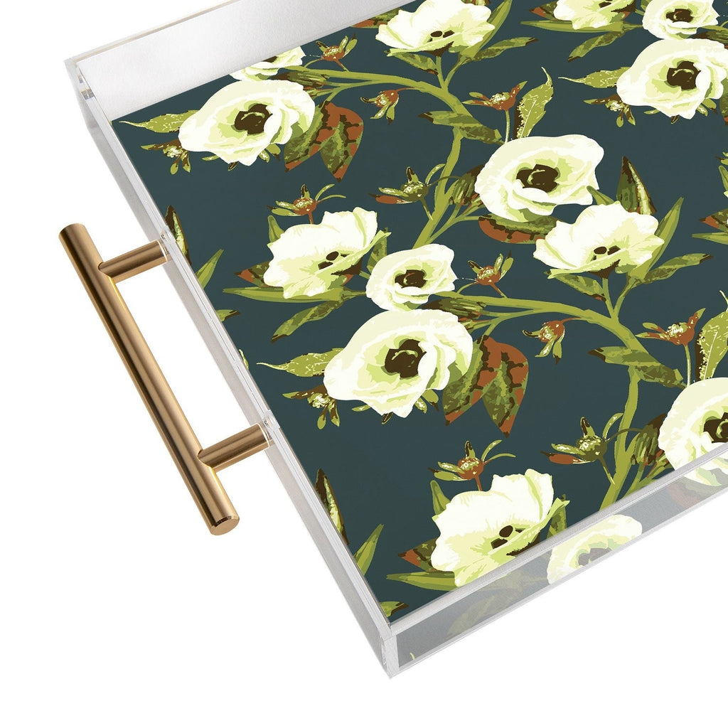 ThirtyOne Illustrations Circa in Olive Acrylic Tray