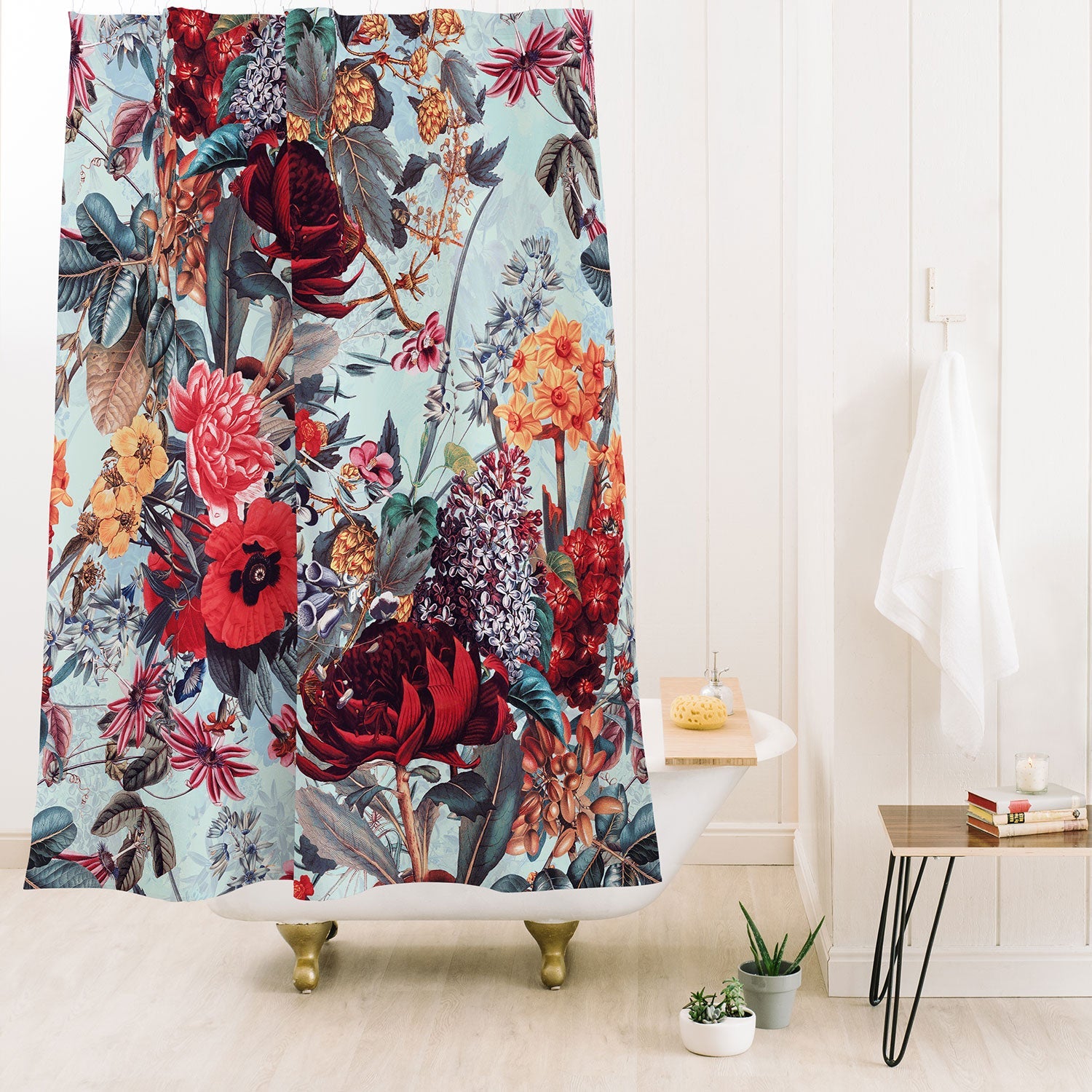 Burcu Korkmazyurek Romantic Garden VI Shower Curtain