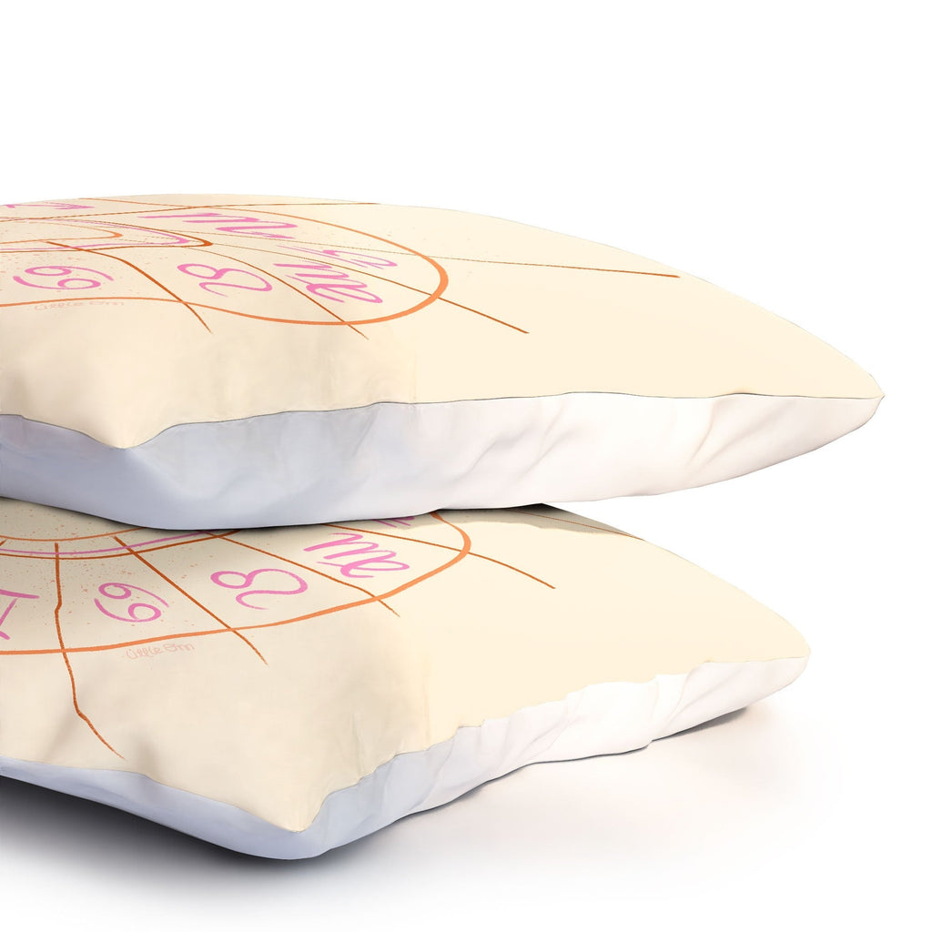 Little Om Zodiac Signs cream Pillow Shams