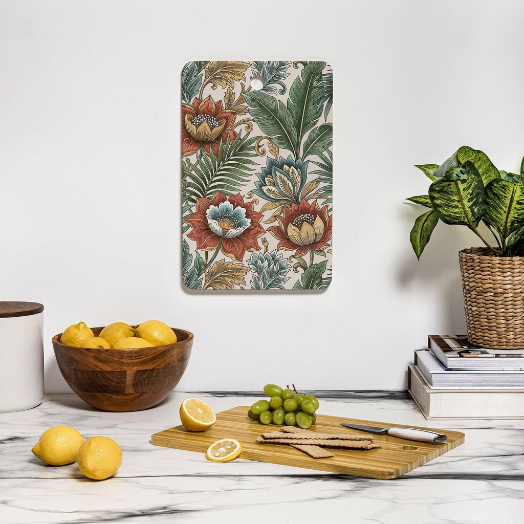 Marta Barragan Camarasa Retro Jungle Garden Cutting Board Rectangle