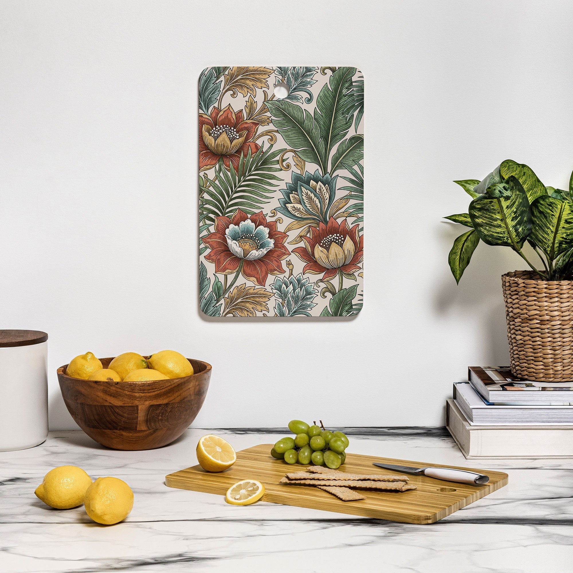 Marta Barragan Camarasa Retro Jungle Garden Cutting Board Rectangle