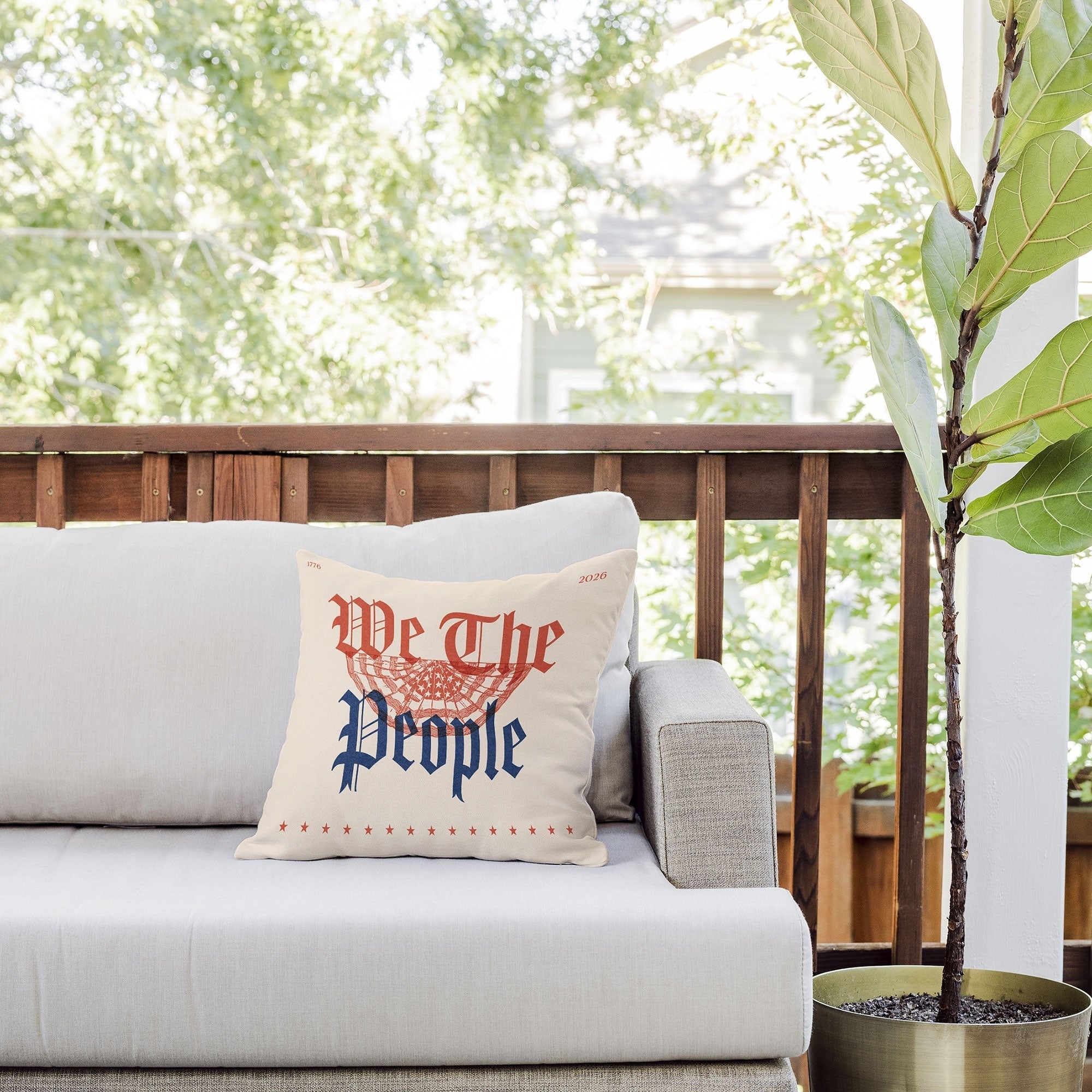 DENY Designs We The People ii Outdoor Throw Pillow