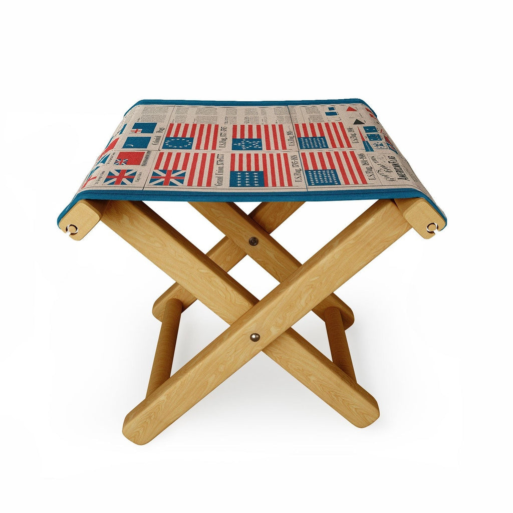 DENY Designs Goff s Evolution of the American Flag Folding Stool