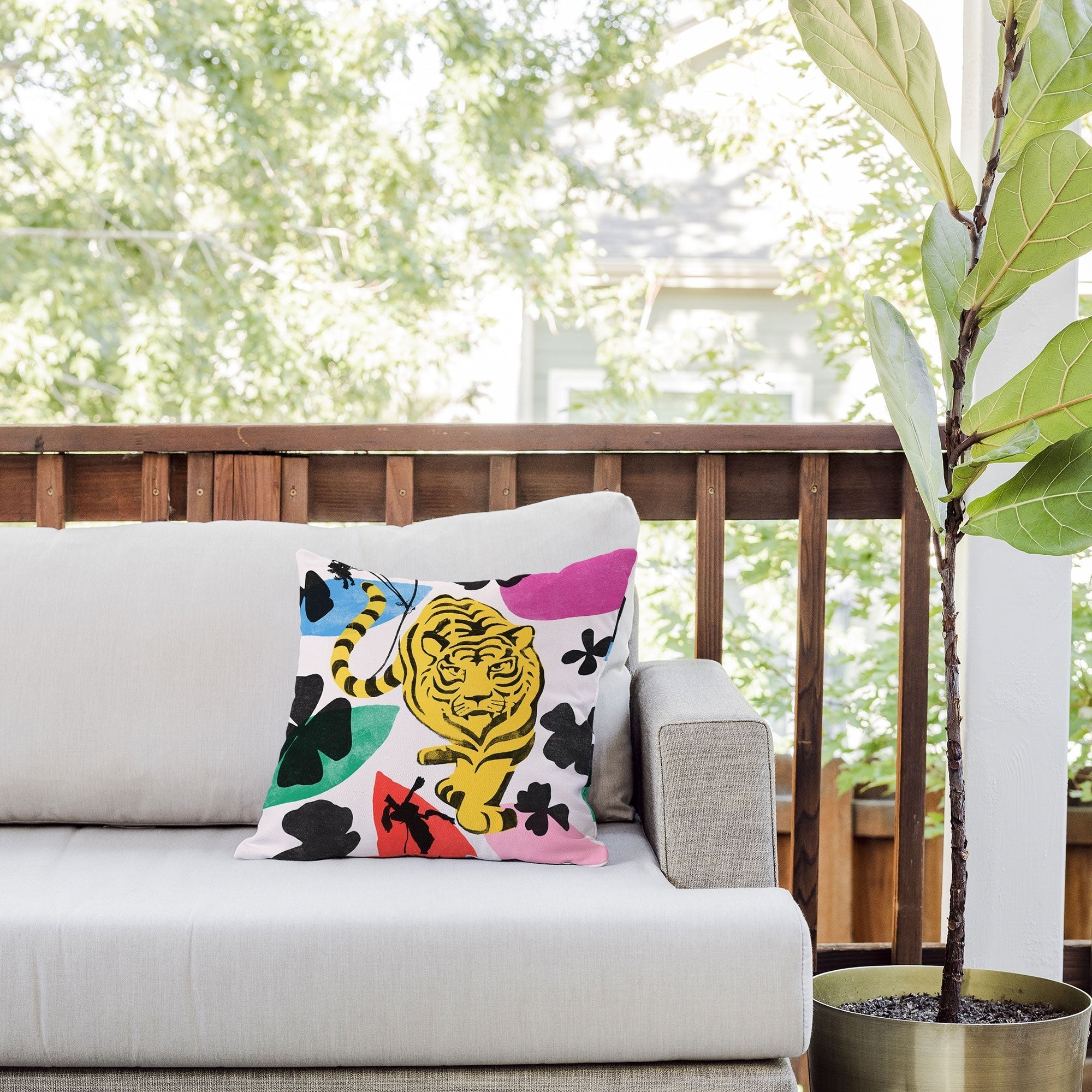 Garima Dhawan wild 3 Outdoor Throw Pillow