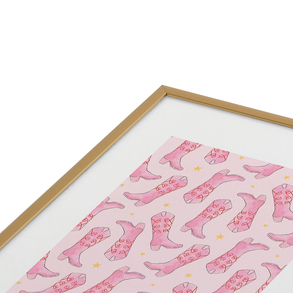 Love_Ryming Stars and Boots Metal Framed Art Print
