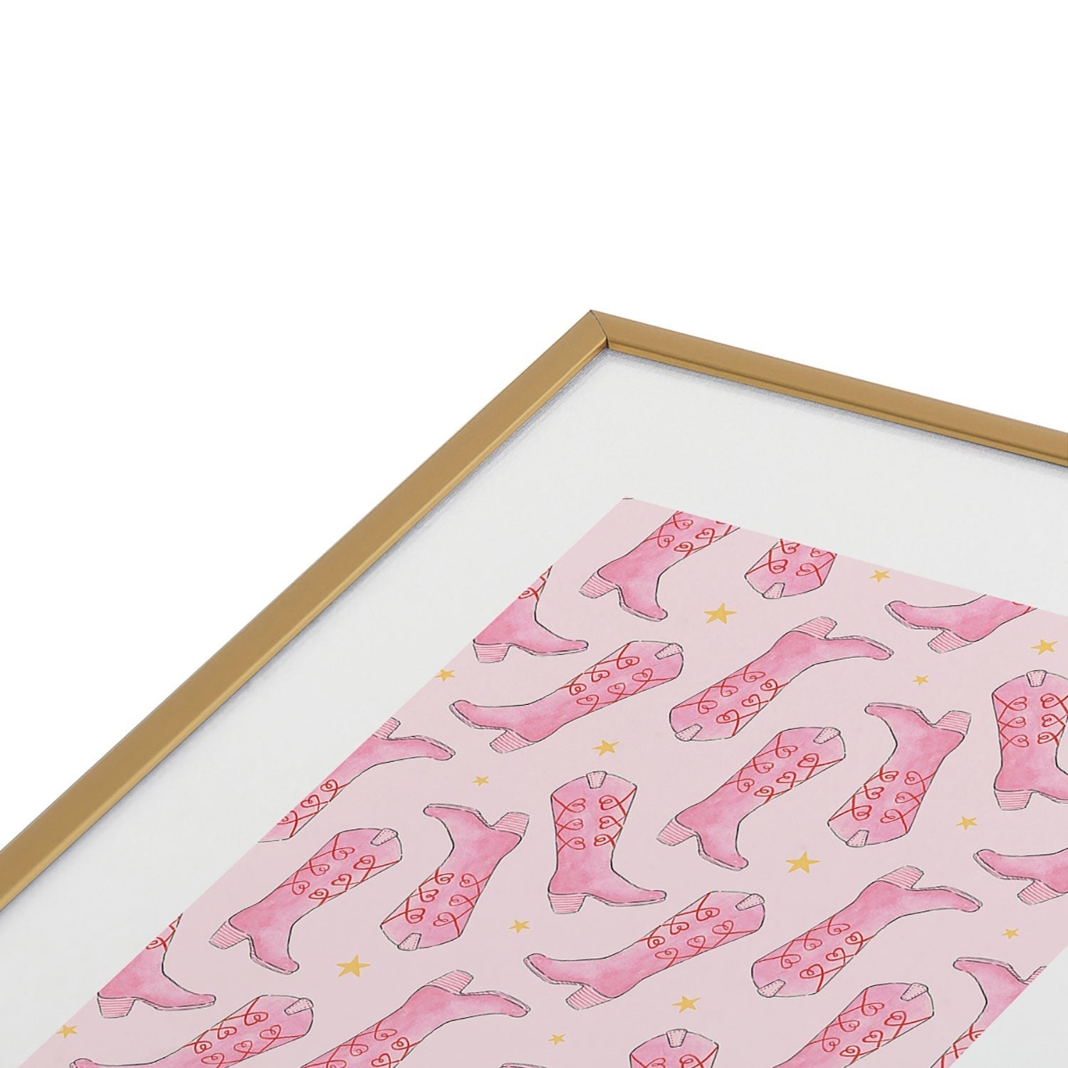 Love_Ryming Stars and Boots Metal Framed Art Print