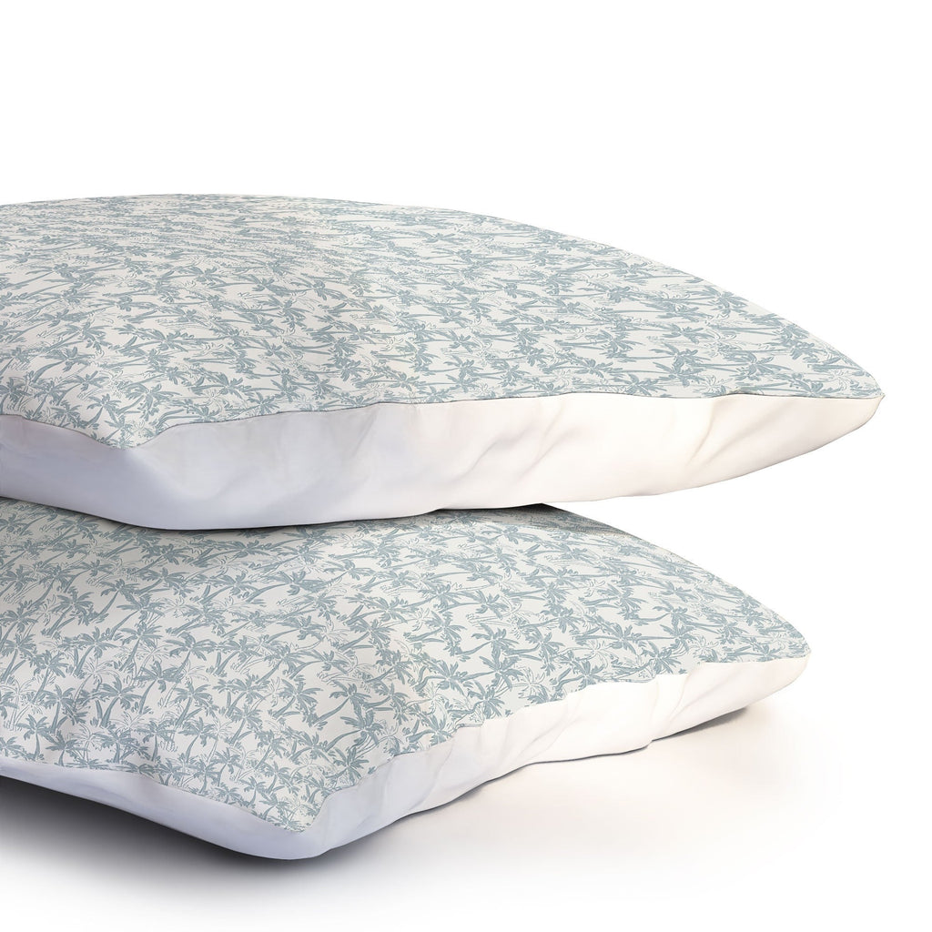 CoastL Studio Palm Forest Coastal Blue Pillow Shams