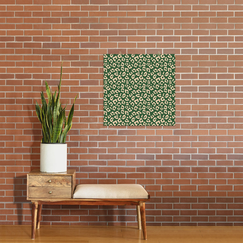 Avenie BR Cheetah Print In Green Art Print