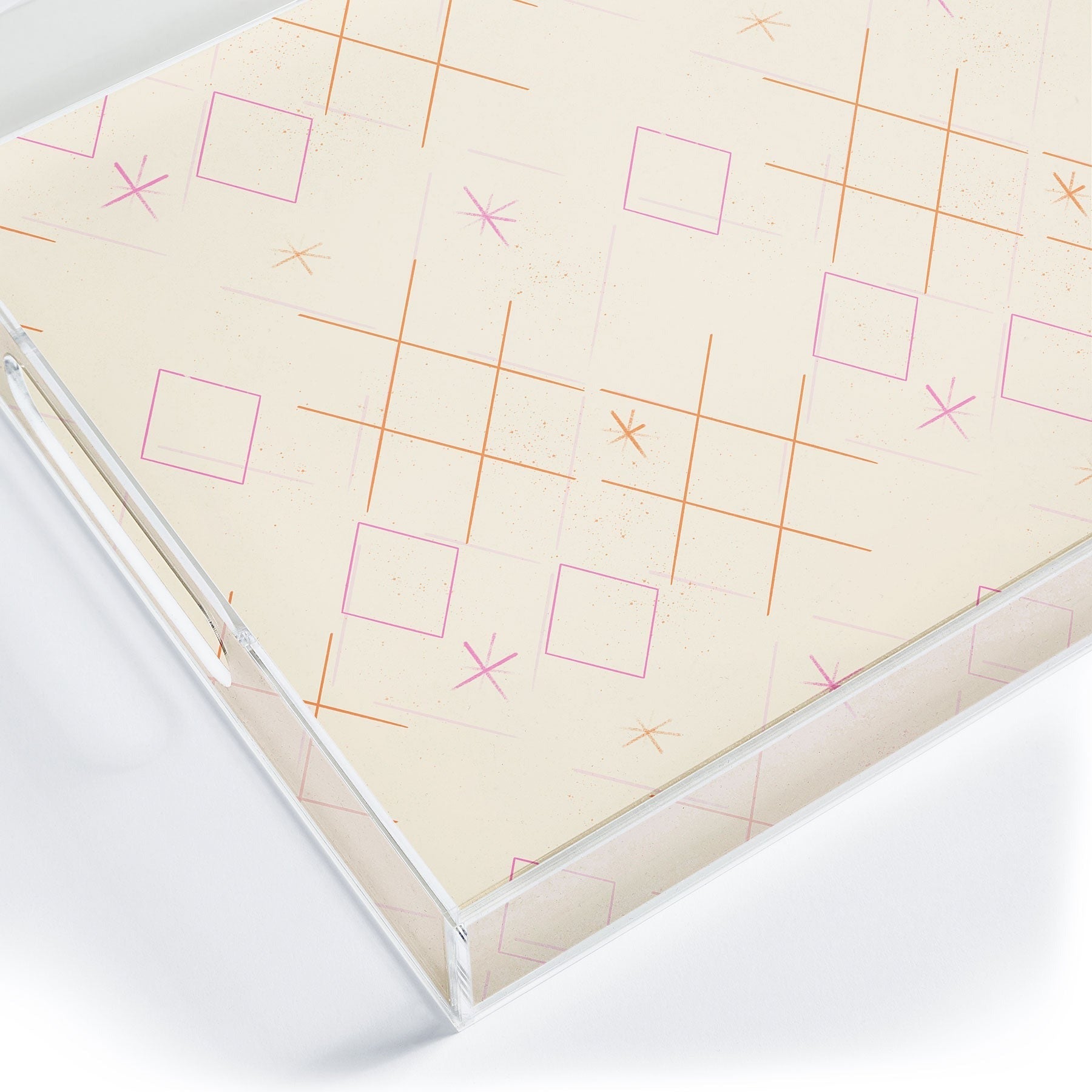 Little Om Starry Web cream Acrylic Tray