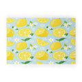 Design by Spark Lemony Fresh Florals Welcome Mat