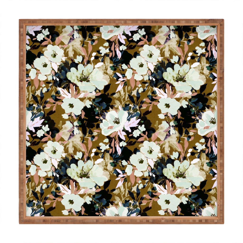Marta Barragan Camarasa Romantic Floral Fusion Square Tray