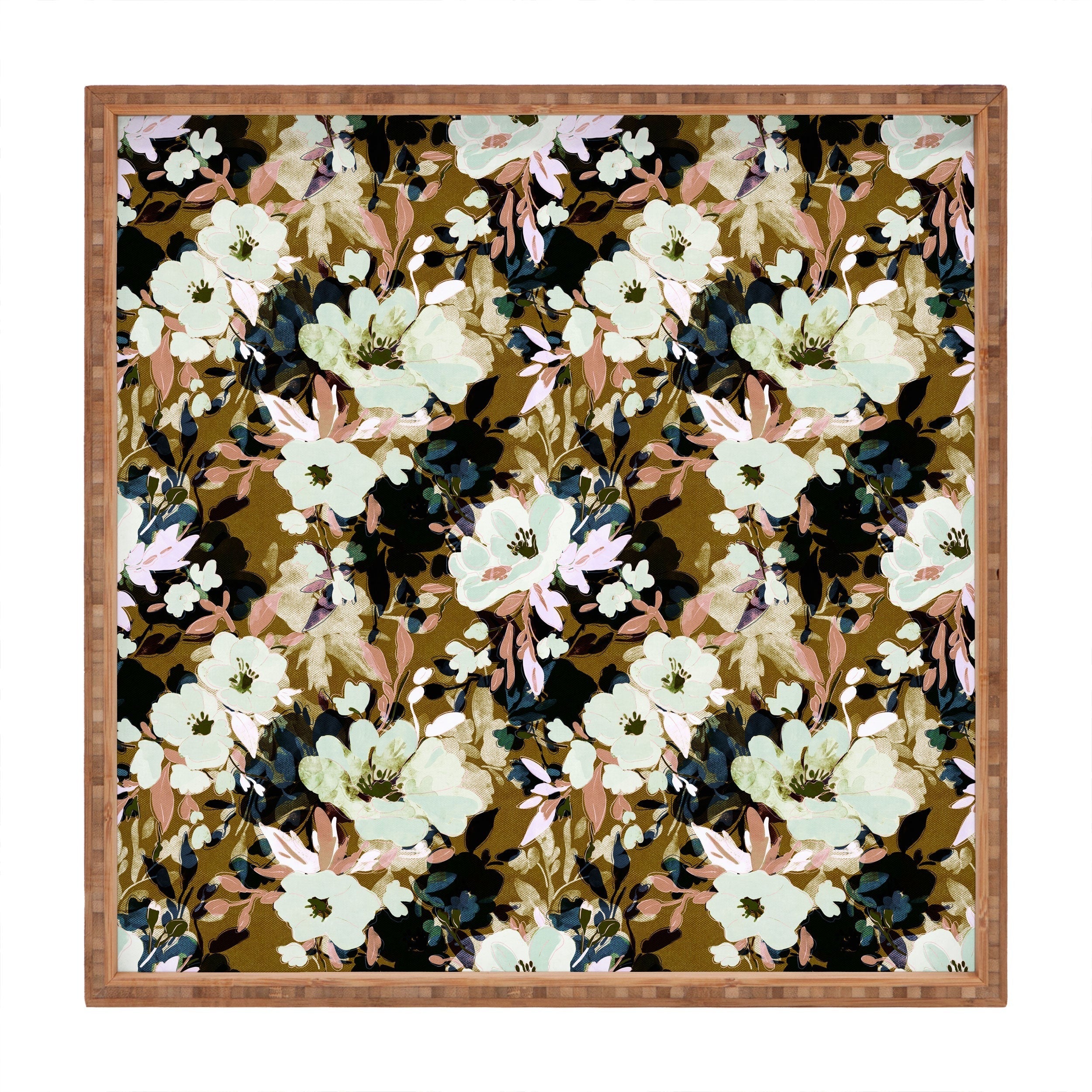 Marta Barragan Camarasa Romantic Floral Fusion Square Tray