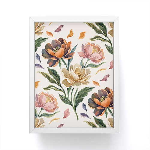 Marta Barragan Camarasa Hand Painted Peony Florals Framed Mini Art Print