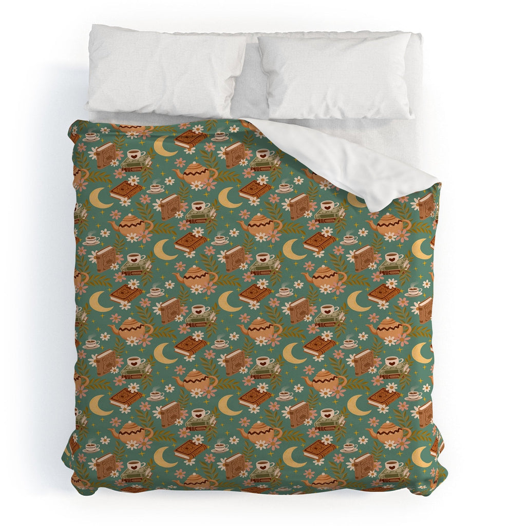 Avenie Moonlit Reading Nook I Duvet Cover
