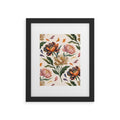Marta Barragan Camarasa Hand Painted Peony Florals Framed Art Print