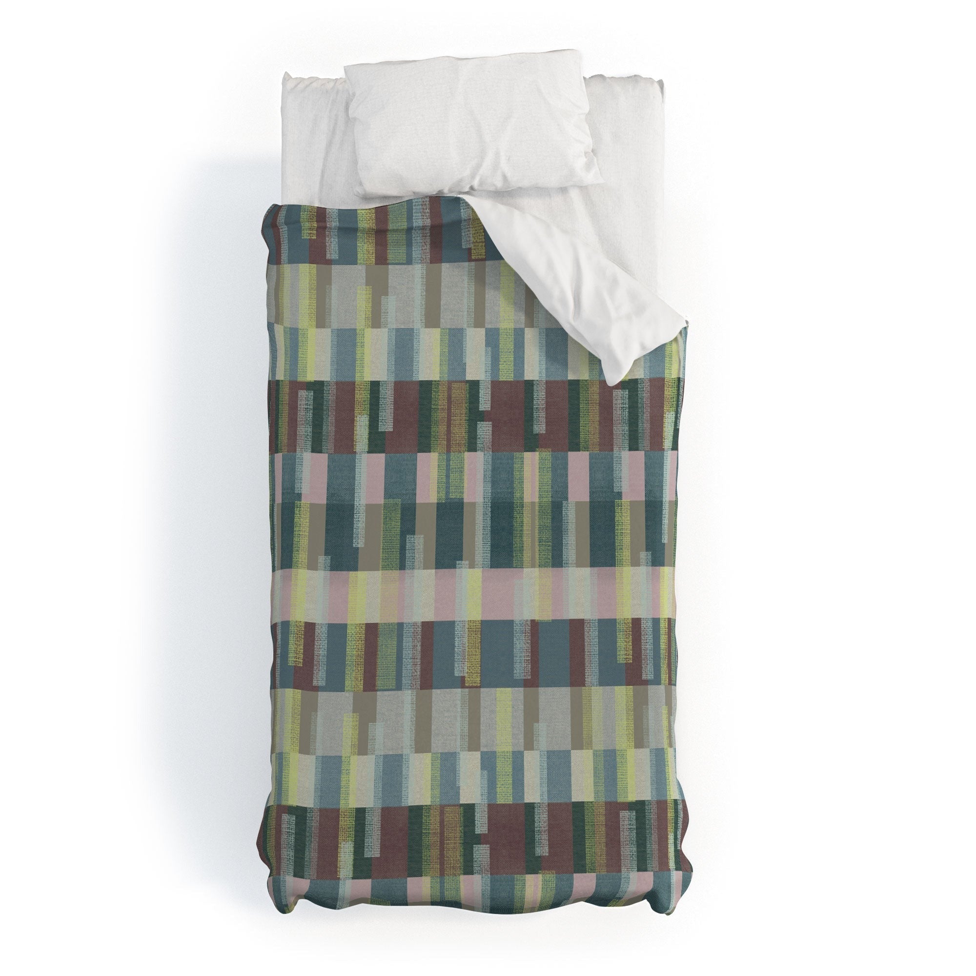 Marta Barragan Camarasa Dynamic Linear Blocks Duvet Cover