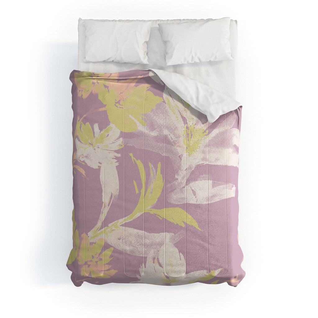 Gabriela Fuente Emma Lilac Floral Comforter