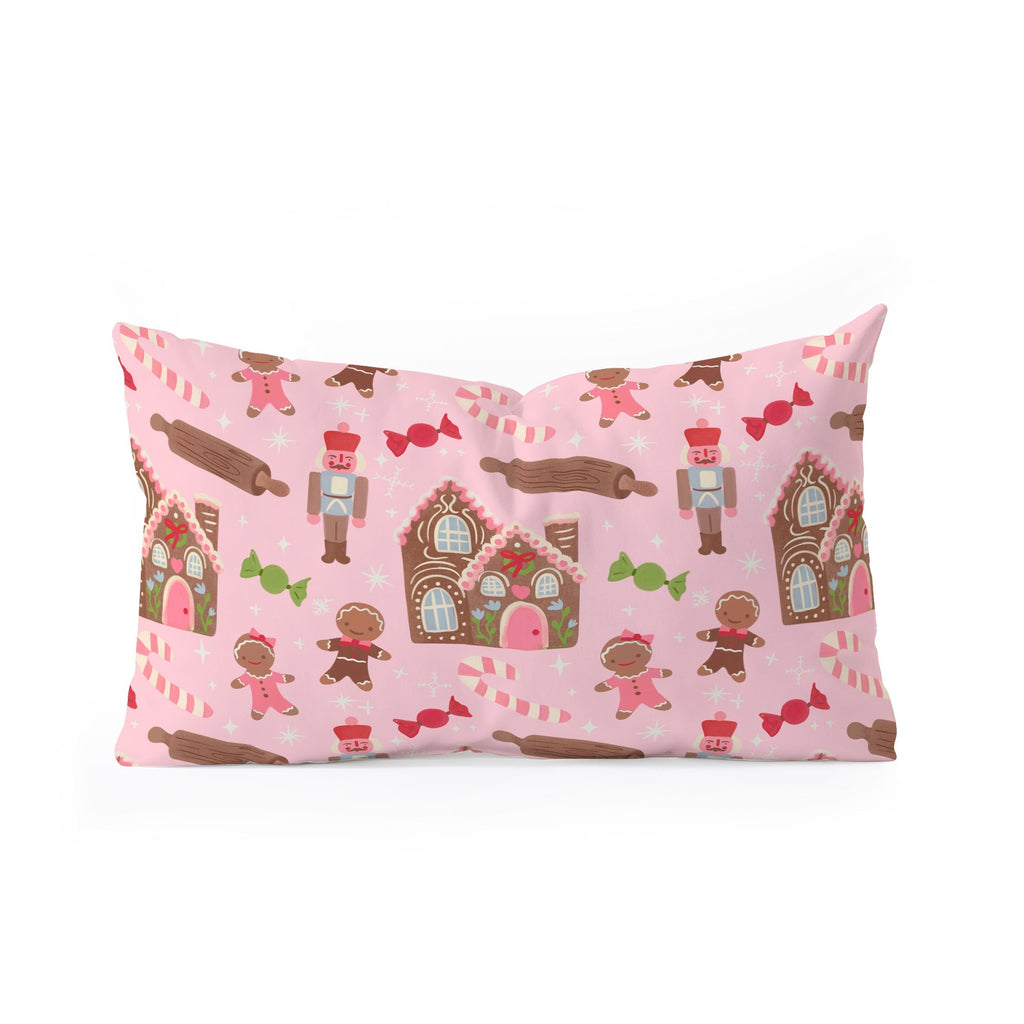 carriecantwell Sweet Christmas Holidays Oblong Throw Pillow