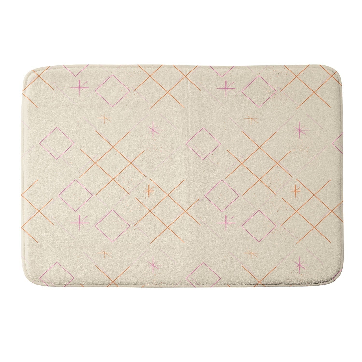 Little Om Starry Web cream Memory Foam Bath Mat