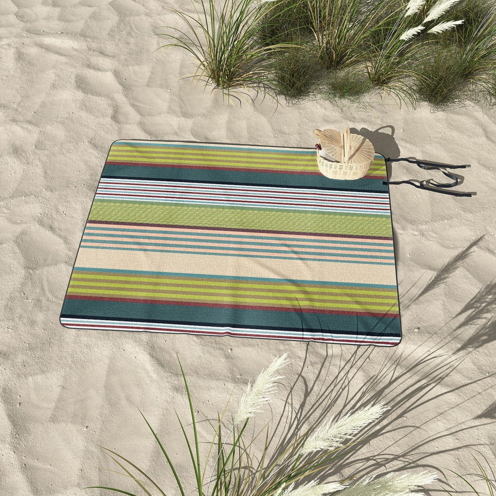 Marta Barragan Camarasa Colorful Stripe Delight Picnic Blanket