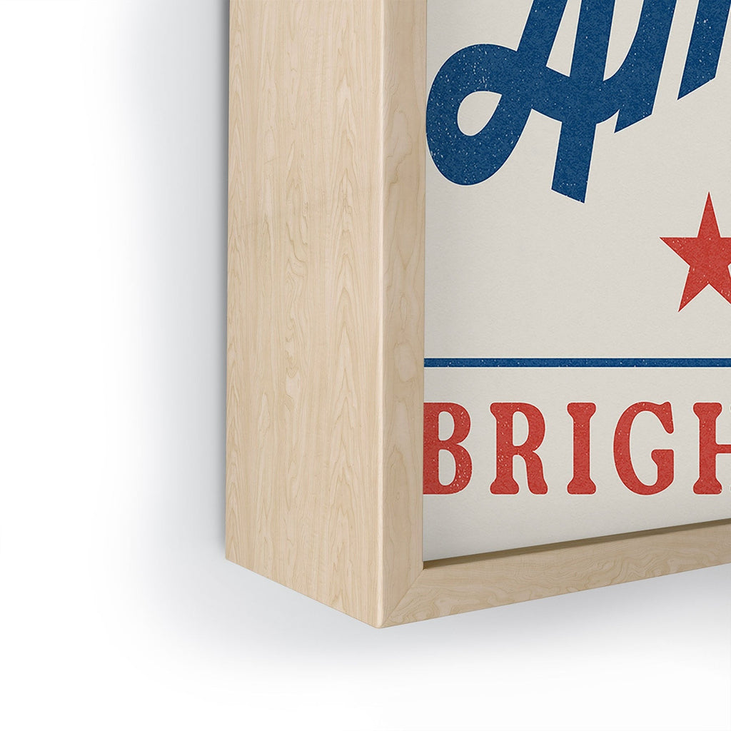 DENY Designs Bright Stars Bright Stripes Framed Mini Art Print
