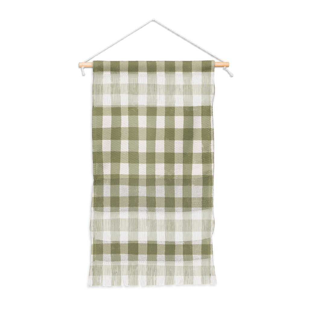 Menina Lisboa Rustic Green Plaid Wall Hanging Portrait