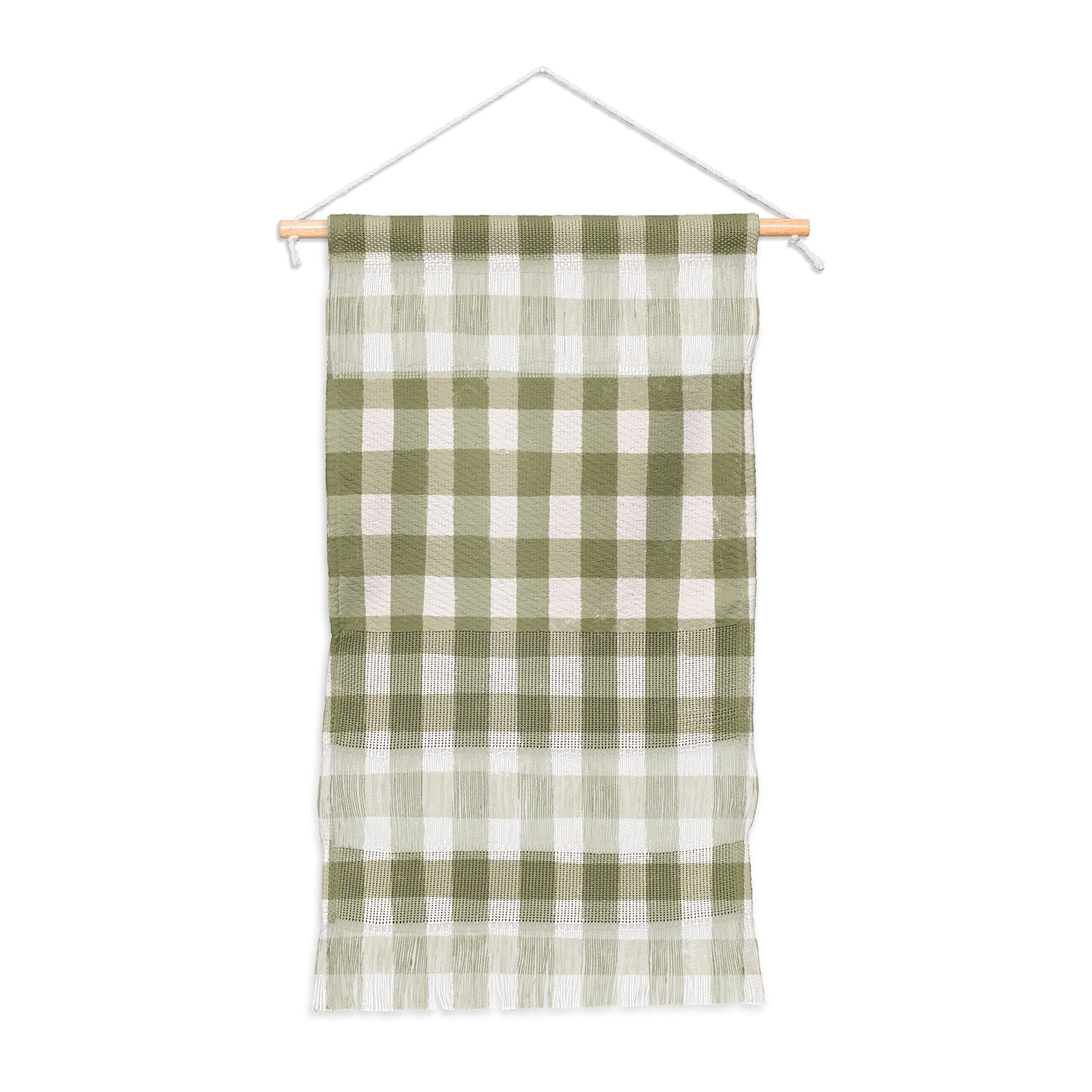 Menina Lisboa Rustic Green Plaid Wall Hanging Portrait