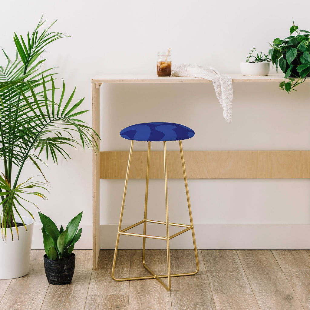 Camilla Foss Blue Pebble Bar Stool