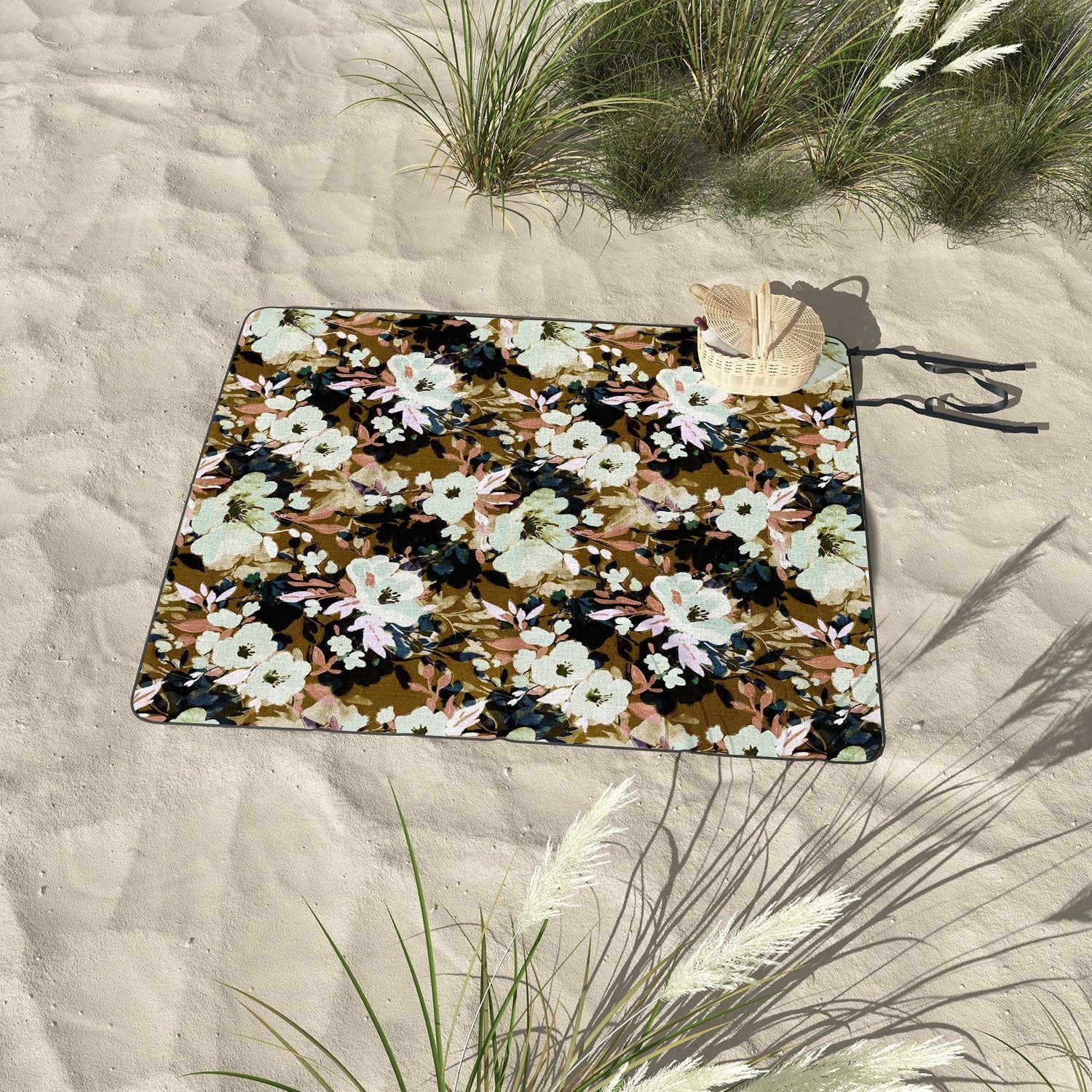 Marta Barragan Camarasa Romantic Floral Fusion Picnic Blanket