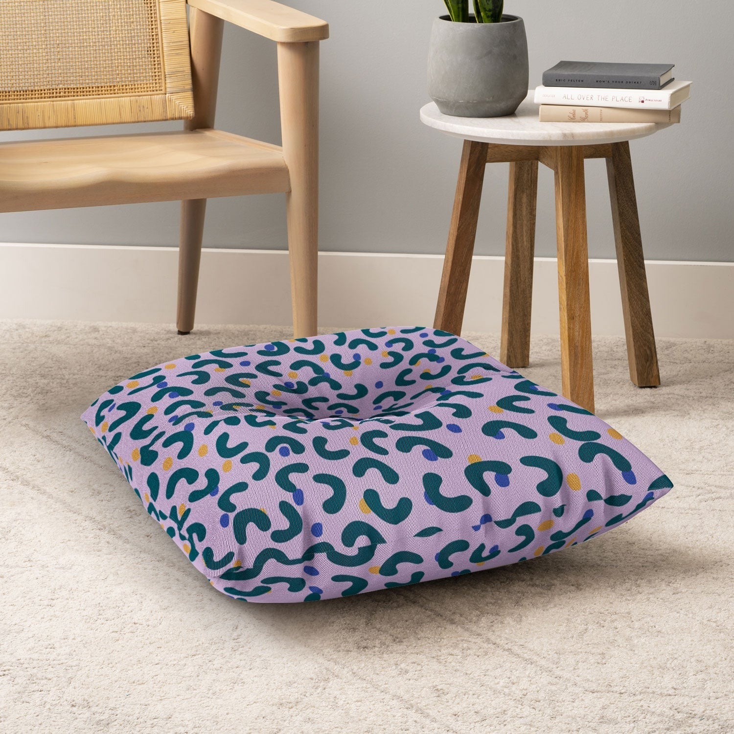 Camilla Foss Pebbles Mix Floor Pillow Square