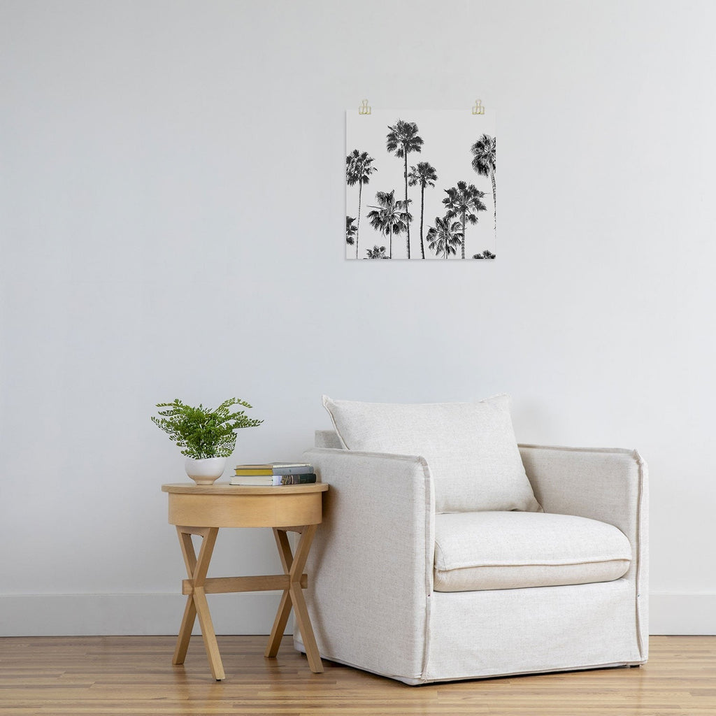 Gal Design Black And White Palms Art Print