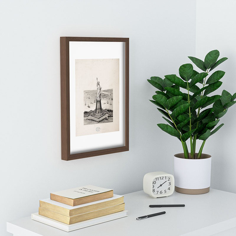 DENY Designs Vintage Lady Liberty Recessed Framing Rectangle
