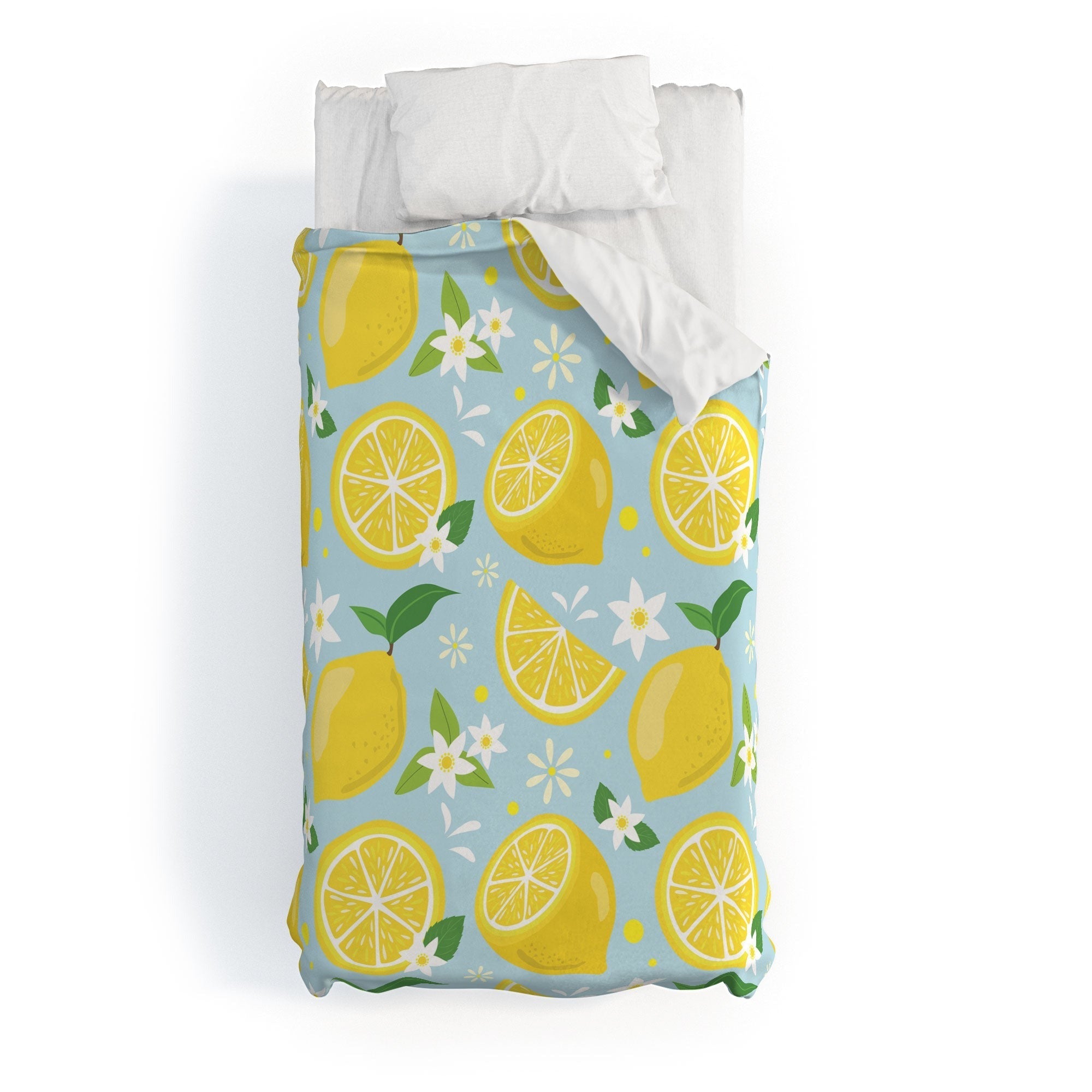 Design by Spark Lemony Fresh Florals Duvet Cover