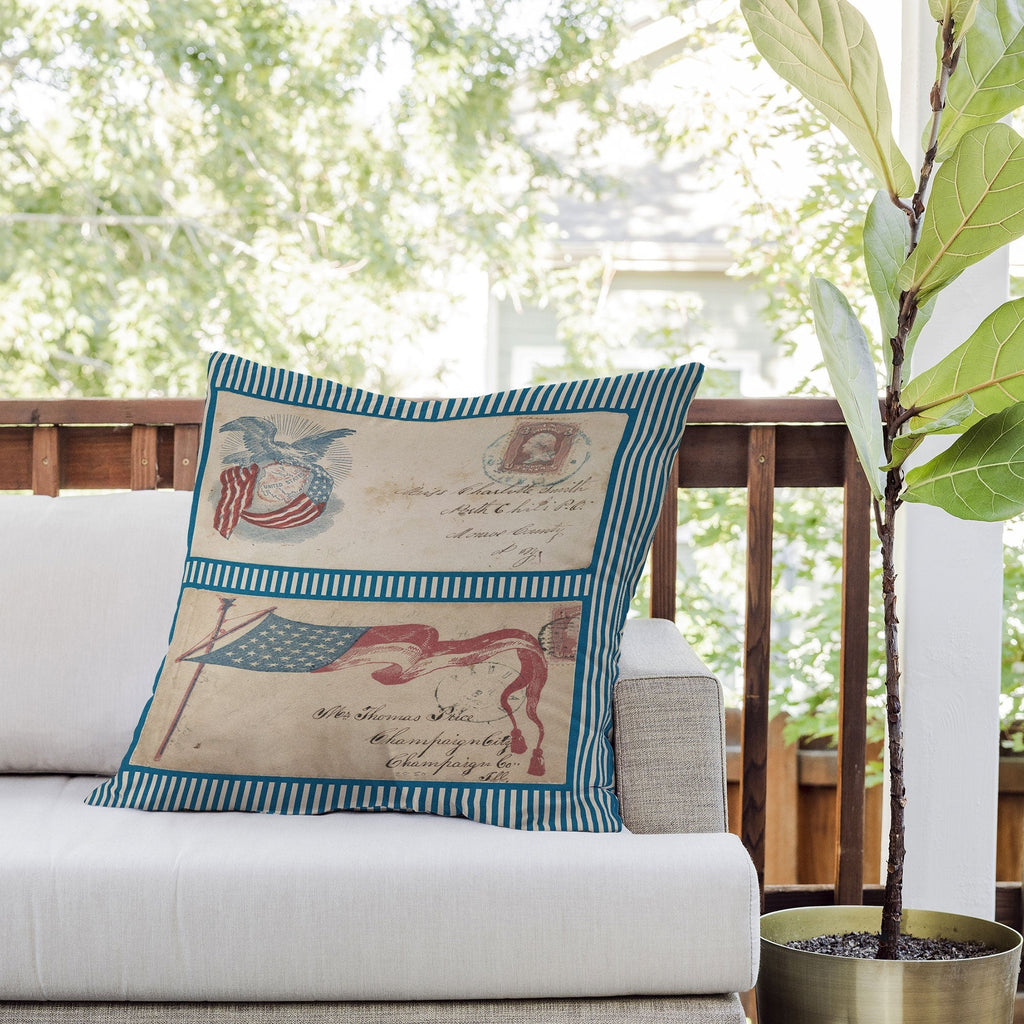 DENY Designs Civil War Envelopes Outdoor Throw Pillow