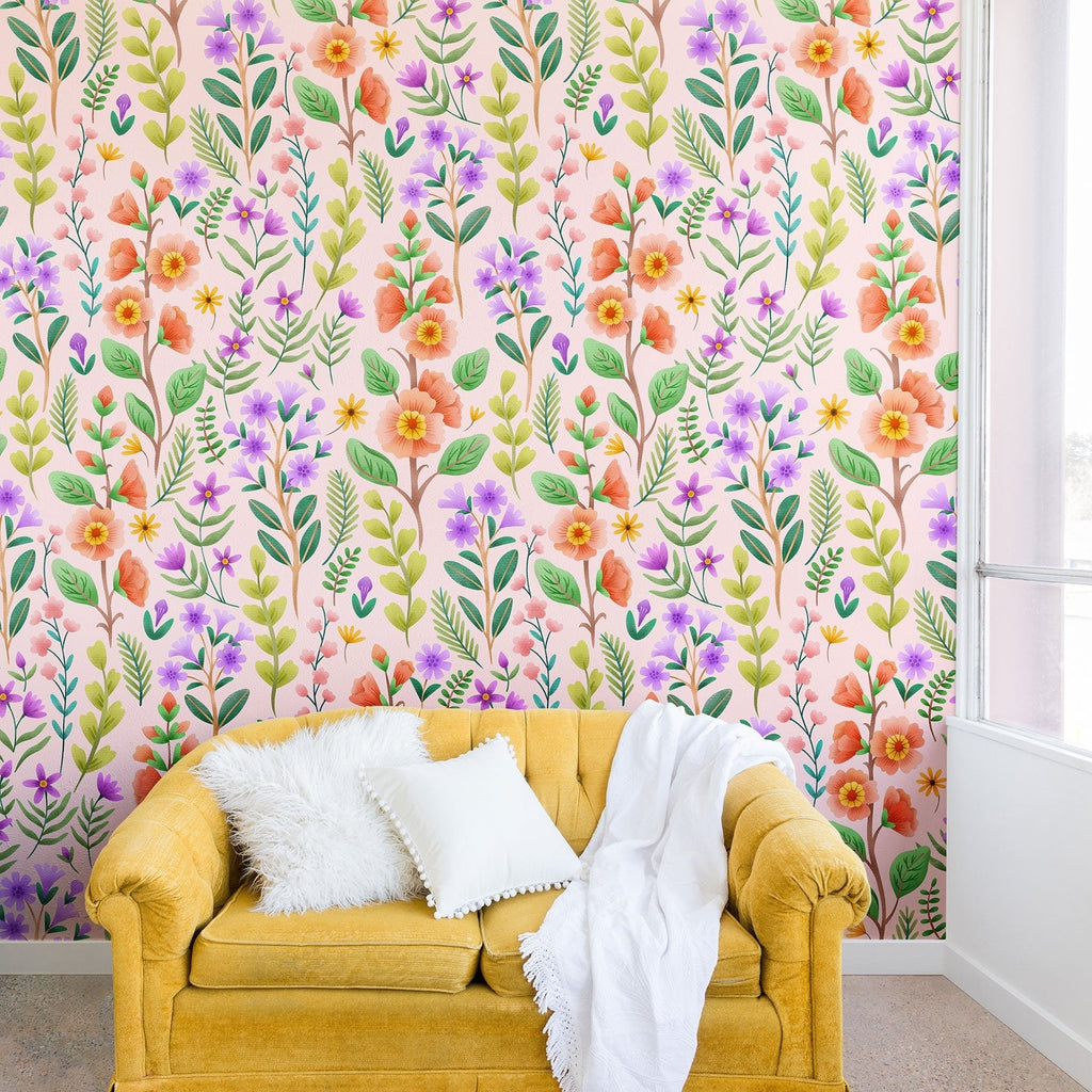 Pimlada Phuapradit Ditsy Spring Floral Wall Mural
