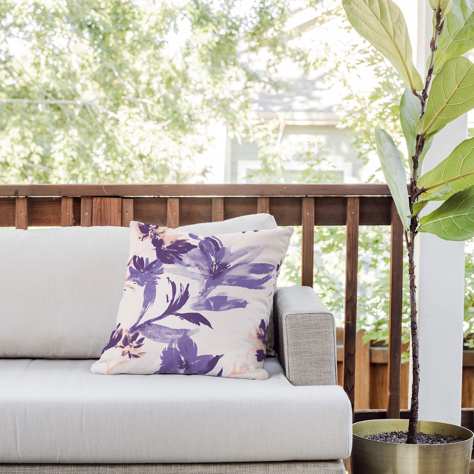 Gabriela Fuente Emma Classic Floral Outdoor Throw Pillow